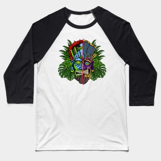 Tiki Mask 7.4 Baseball T-Shirt